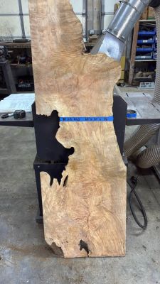 #22 Highly figured big leaf maple slab- kiln dried