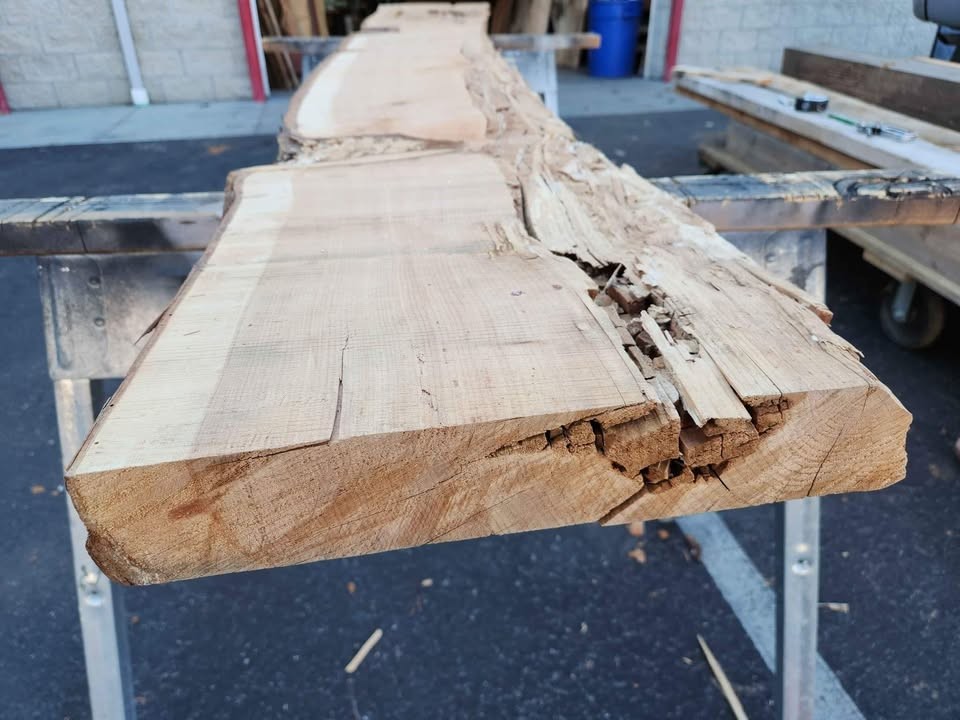 Cool Epoxy Project Wood - Live Edge Kiln Dried 3x14x9'3" Juniper Slab - Image 6