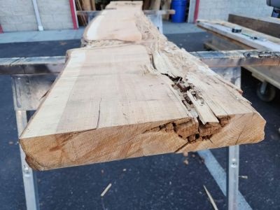 Cool Epoxy Project Wood - Live Edge Kiln Dried 3x14x9'3" Juniper Slab