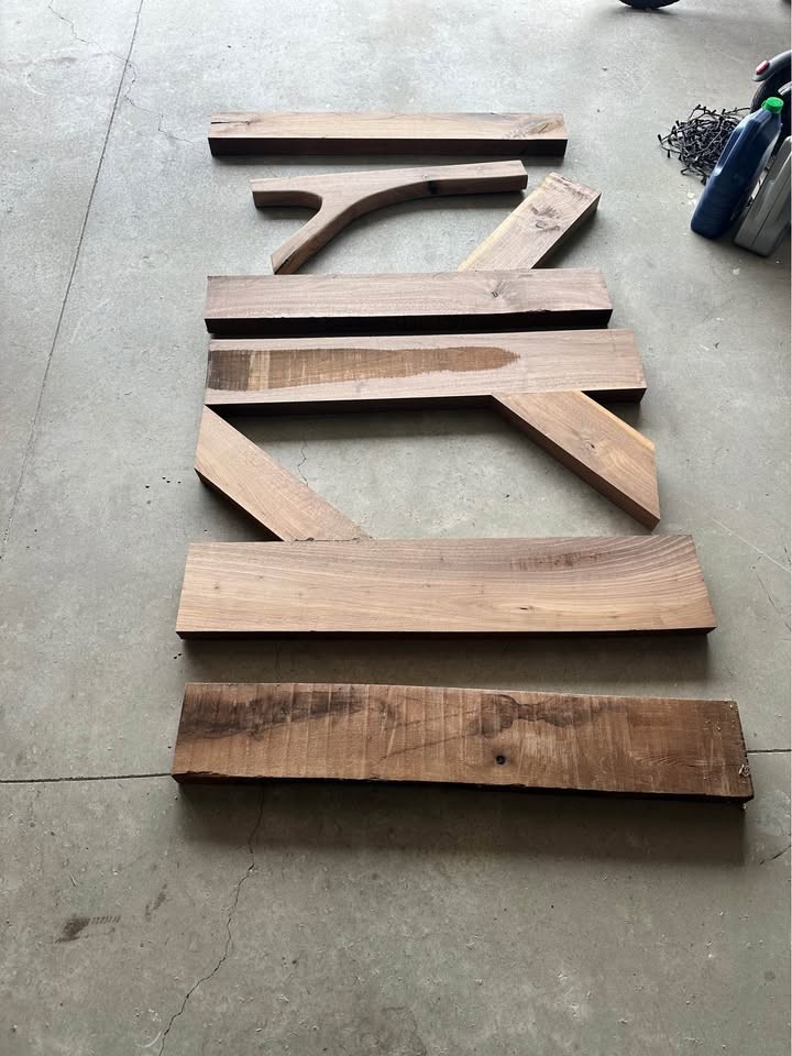 Walnut Wood Lot 66x42 Slab Plus Additional Pieces - Image 2