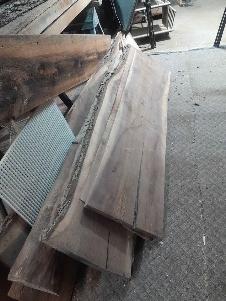 Black Walnut Bookmatched Live Edge Slabs 8' 8" Kiln Dried 2.25"x 22" - Image 3