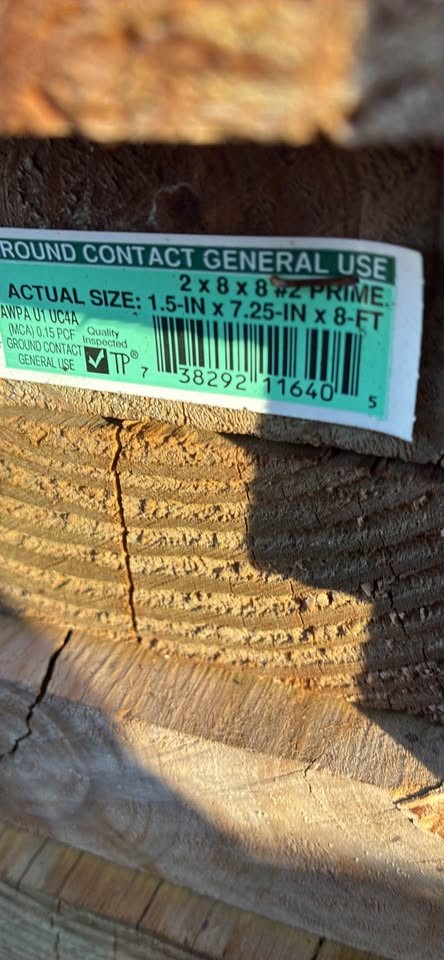 Lot of 50 2x8x8 treated boards - Image 2