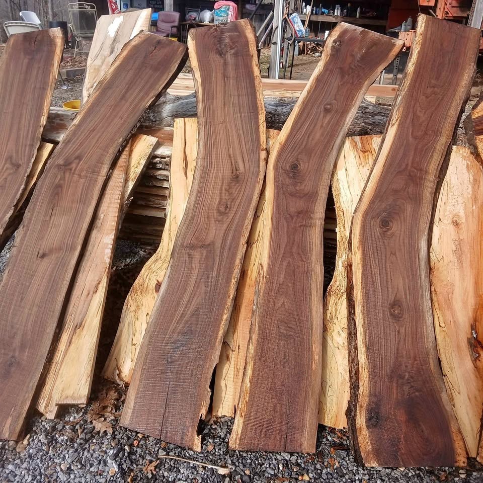 Walnut live edge boards - Image 1