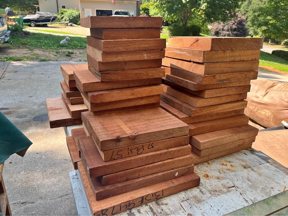 57 piece African mahogany (some light and dark) bundle - Image 1