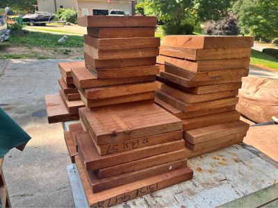 57 piece African mahogany (some light and dark) bundle