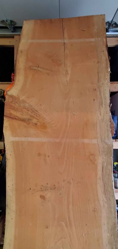 Doug fir live edge slab, kiln dried - Image 2