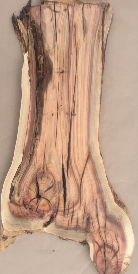 ???? PISTACHIO LIVE-EDGE PLANK — Fiery Reds & Natural Character - Image 6