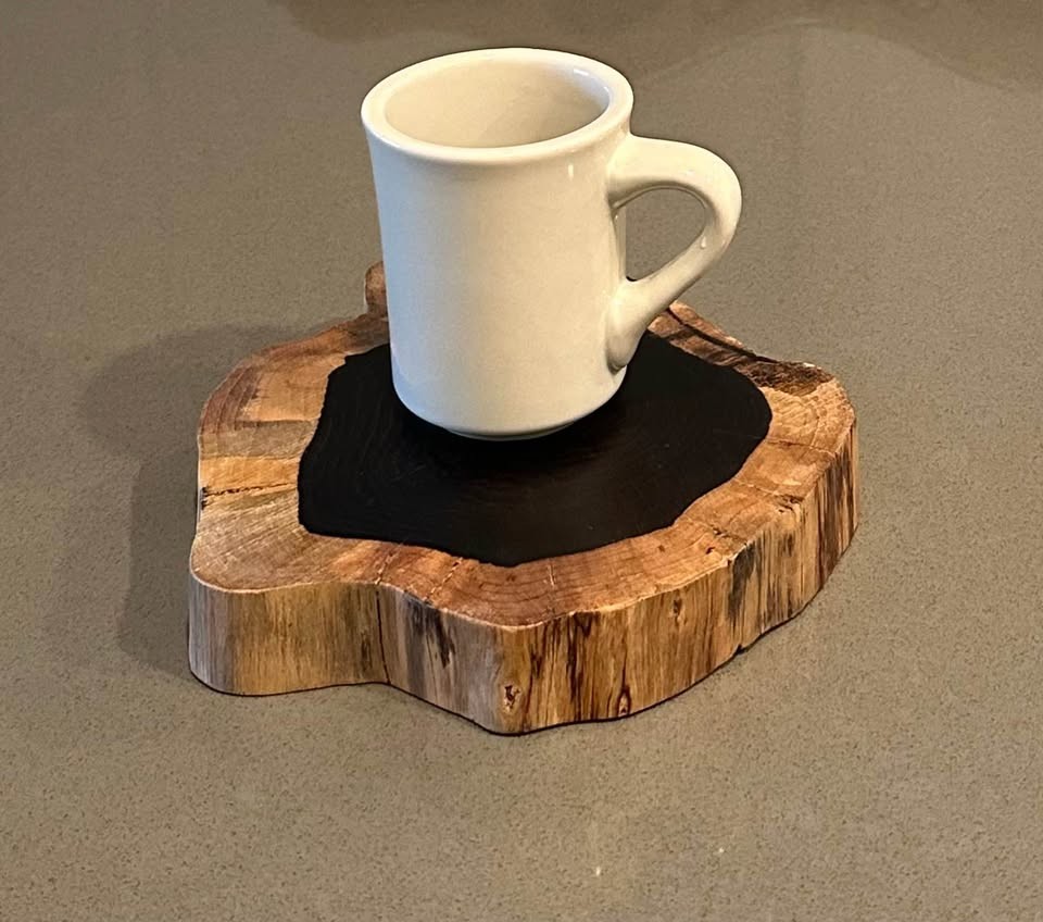 Live Edge Ebony Wood Slab Decor - Image 5