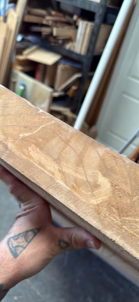 Large Solid Redwood Slab – 72" × 40”-43" × 2¾" Thick - Image 8