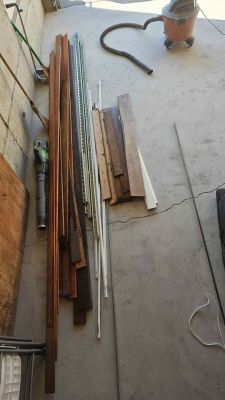 Assorted Wood Planks, Metal Strut Channels, and Threaded Rod