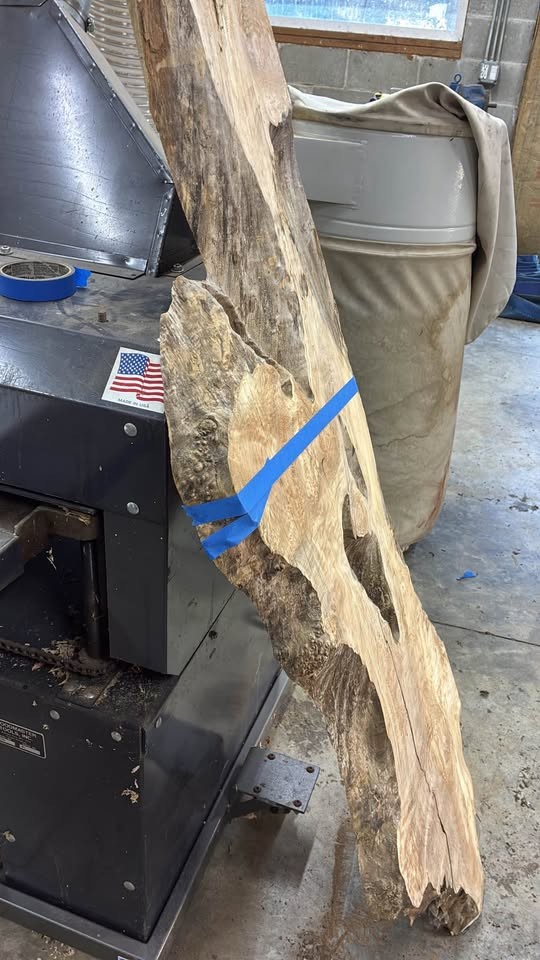 #22 Highly figured big leaf maple slab- kiln dried - Image 3
