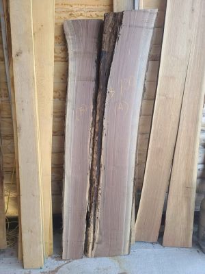 Steamed Black Walnut 8/4" -6/4" Slabs, preplaned, Various Widths x 7'-9'