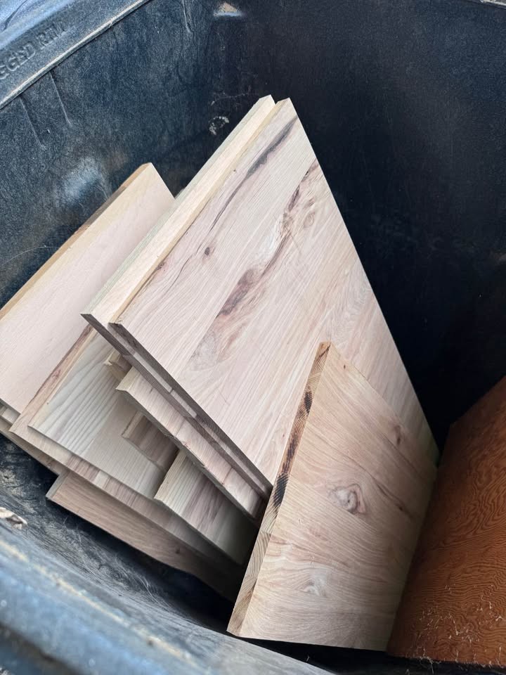 Bulk Laser Cut Plywood Scrap Sheets, 1/4 “ plywood, some raw some painted.  And I think oak panels. - Image 7