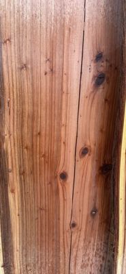 Live edge redwood slabs