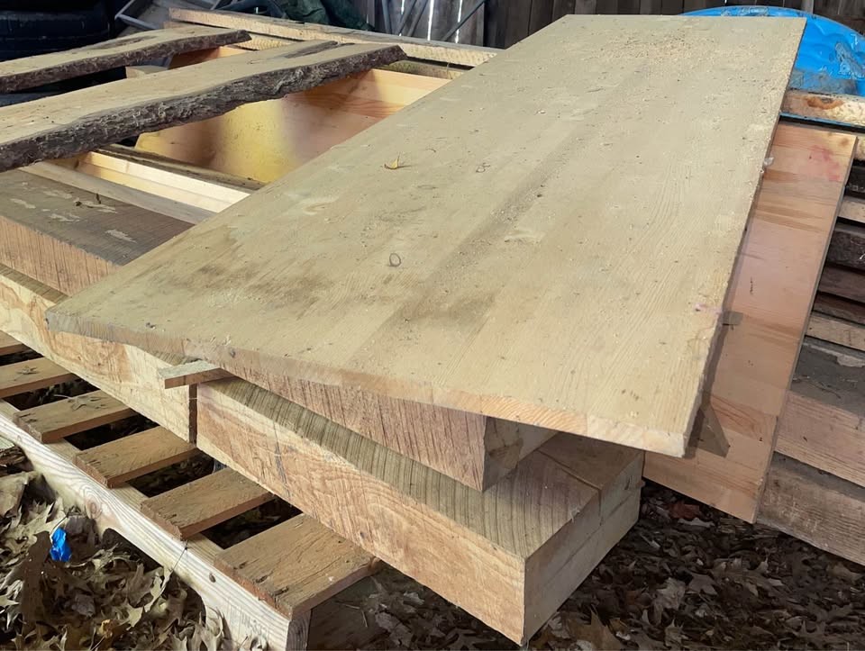 Live edge & rough cut lumber wood boards - Image 4