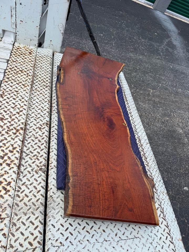 Black Walnut live-edge wood slab. - Image 3