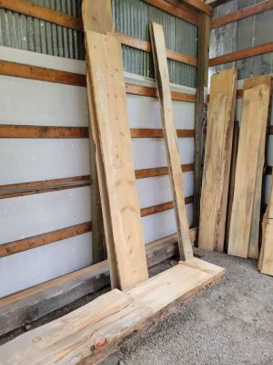 Blue Pine Live Edge slabs. Variety of rough sawn lumber starts at $50 and up