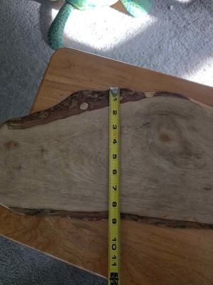 Live Edge Wood Slab thin and lightweight.