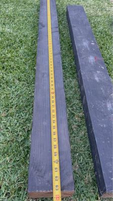 Black Painted Wood Beams - Set of 4