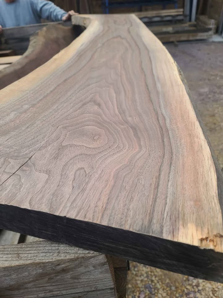 Steamed Black Walnut 8/4" -6/4" Slabs, preplaned, Various Widths x 7'-9' - Image 10