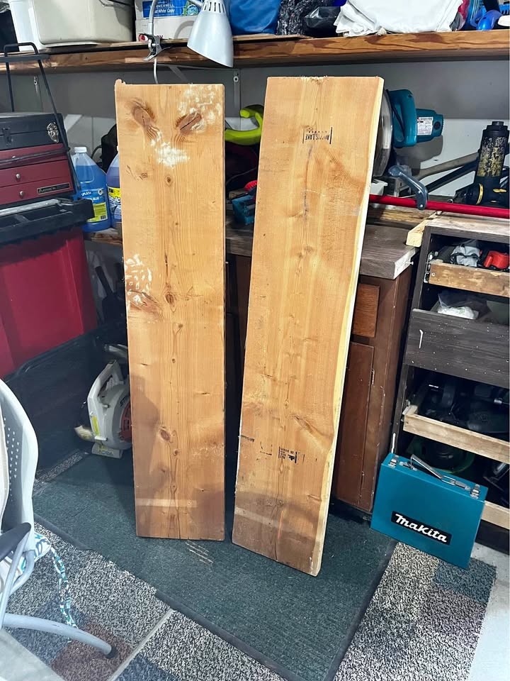 Two Solid Wood Lumber Planks 4’4” 2x12 $12 both