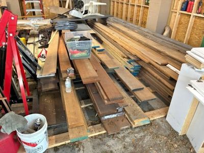 Hardwood lumber and cypress.