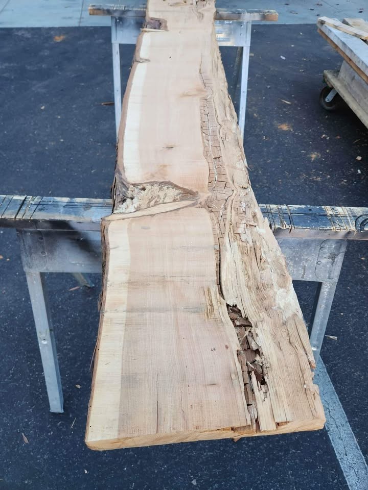 Cool Epoxy Project Wood - Live Edge Kiln Dried 3x14x9'3" Juniper Slab - Image 5
