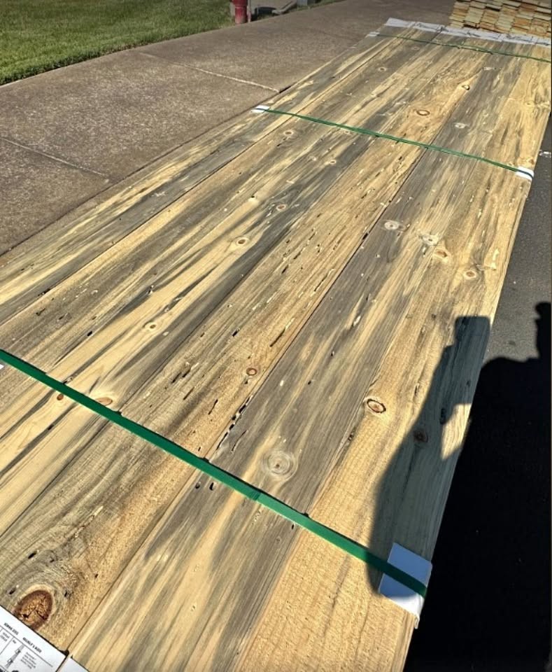 Rustic Blue Pine T&G Lumber
