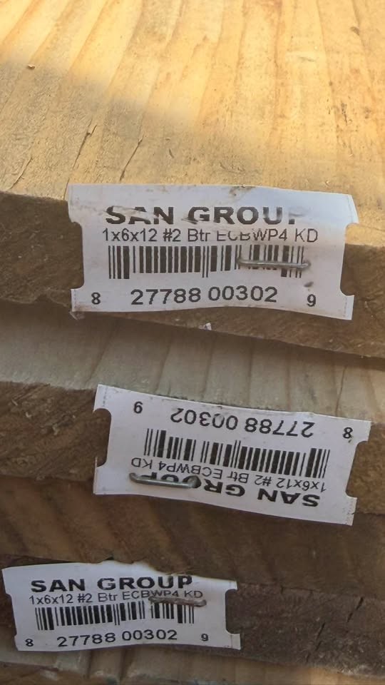 San Group 1x6x12 #2 Btr Lumber Boards - Image 3