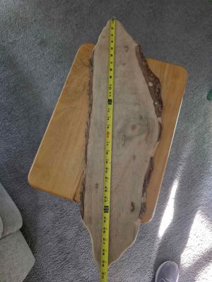 Live Edge Wood Slab thin and lightweight.