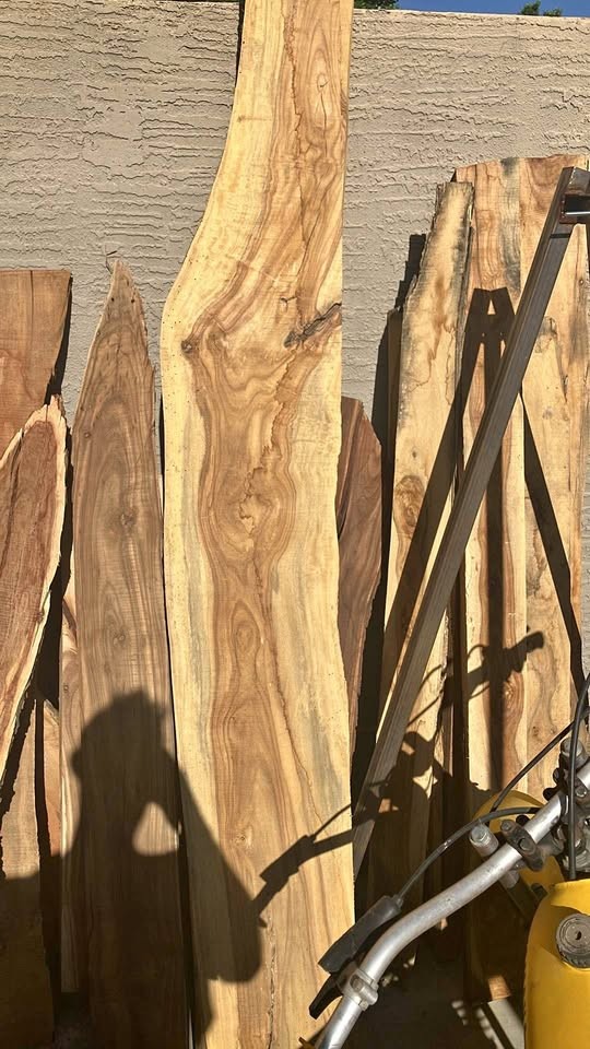 Live edge lumber slabs