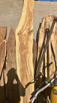 Live edge lumber slabs