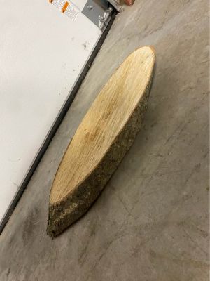 Oval wood slabs for center pieces