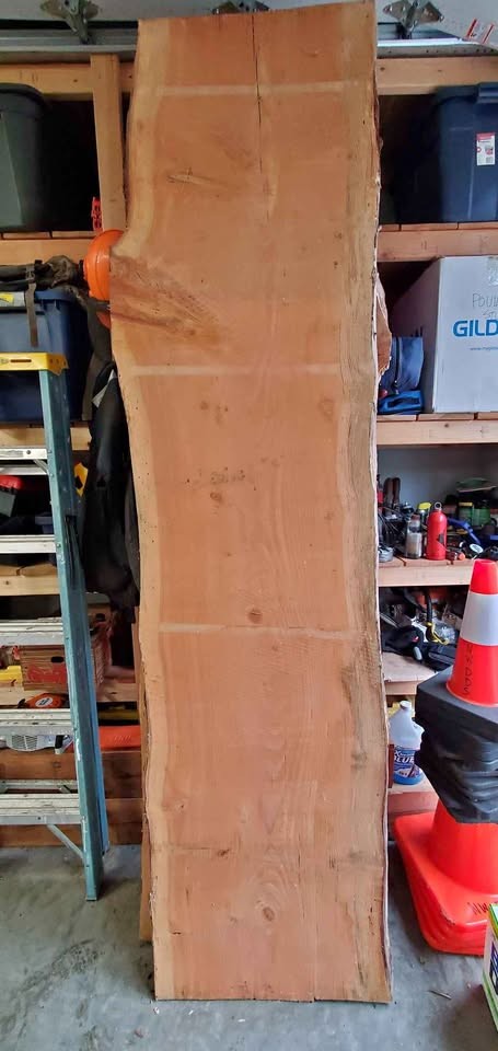 Doug fir live edge slab, kiln dried - Image 1
