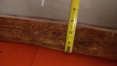 Cherry Burl Slab 18" x 6" x 2.25" — Deep Red Figured Live Edge Blank