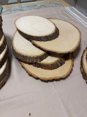Natural Wood Slices for Crafts and Decor . Great for tablescapes.
.