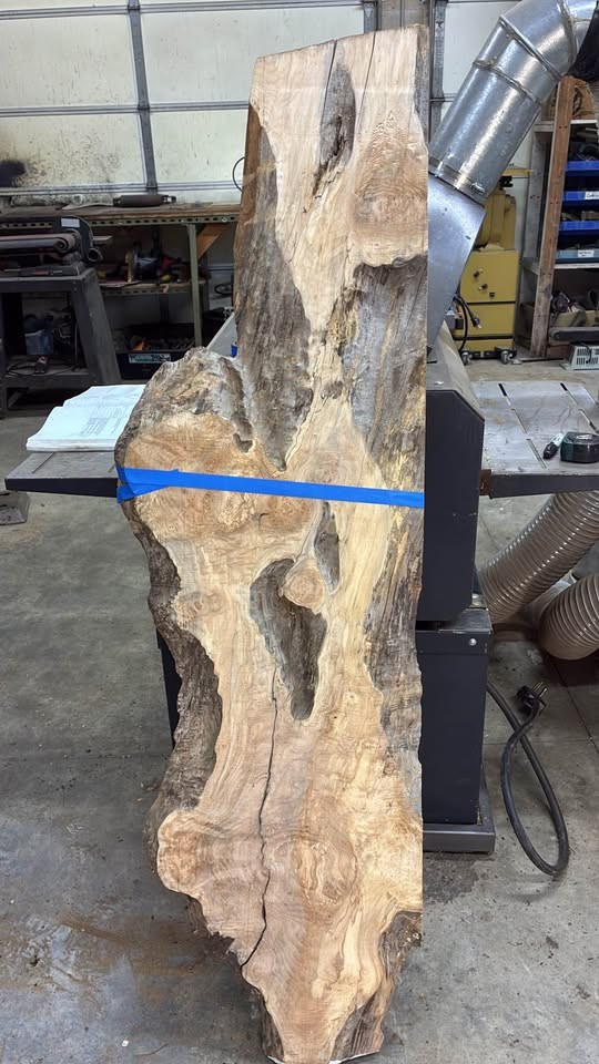 #22 Highly figured big leaf maple slab- kiln dried - Image 2