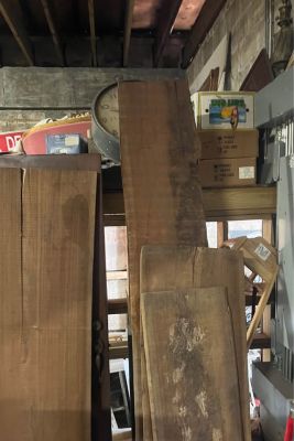 Slabs of wood ( Mahoghany and French Pine )