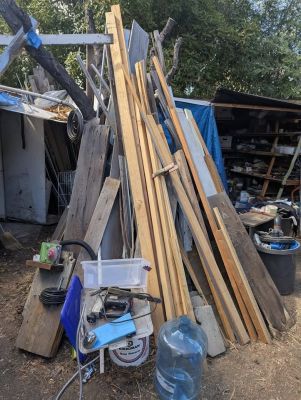 Scrap Lumber and Reclaimed Wood Pile
