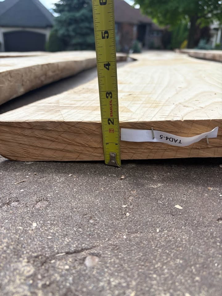 Flitch Ash Live Edge Wood Slabs (5)—6Y Air Dried, Stored Stacked in Climate Control - Image 8