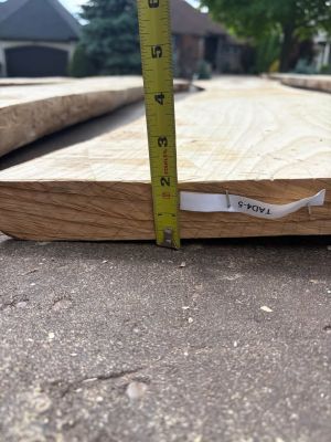 Flitch Ash Live Edge Wood Slabs (5)—6Y Air Dried, Stored Stacked in Climate Control