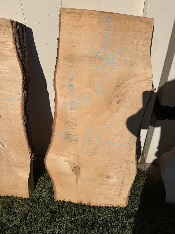 Live Edge Maple Wood Slab 38" x 20" - Image 5