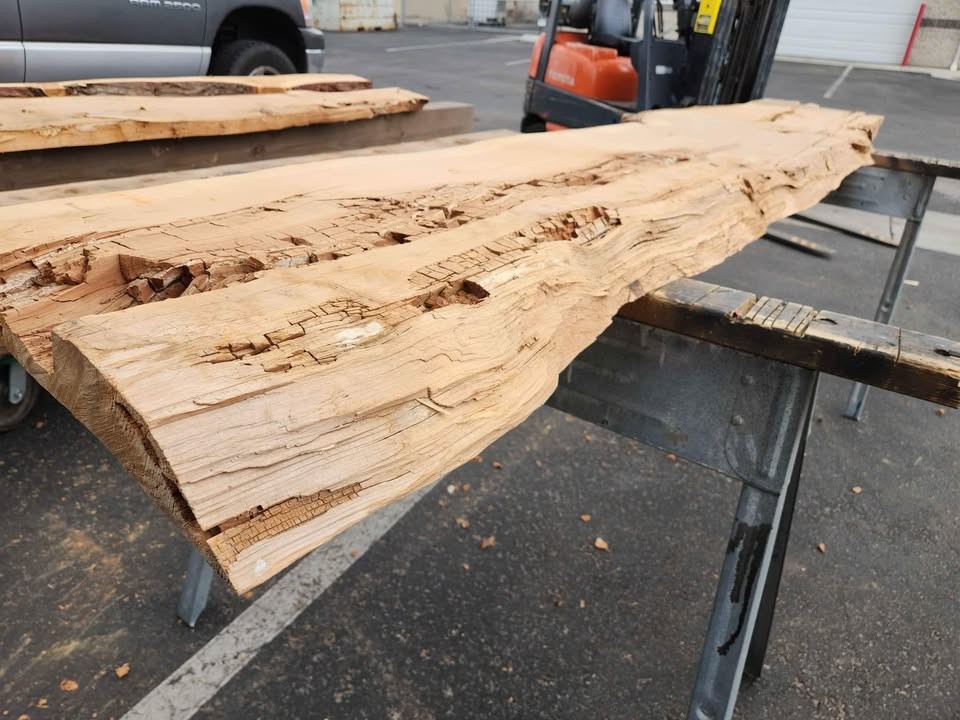 Live Edge Wood Slab - 3x22x9.5ft - Kiln Dried Juniper - Epoxy Project Material - Image 9