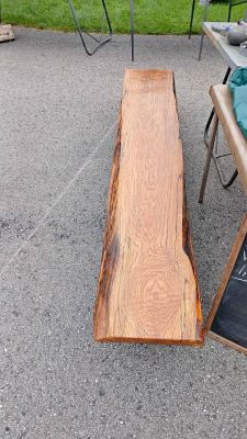 Wood slab.