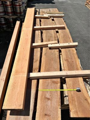 Live edge fir slabs