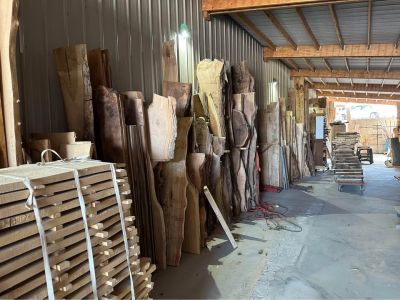LIVE EDGE WOOD SLABS OAK, ELM, WALNUT, MAPLE, KILN DRYING