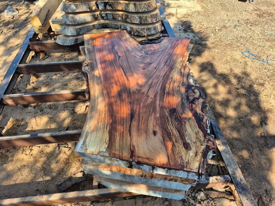 Live edge spalted pecan slabs - Image 4