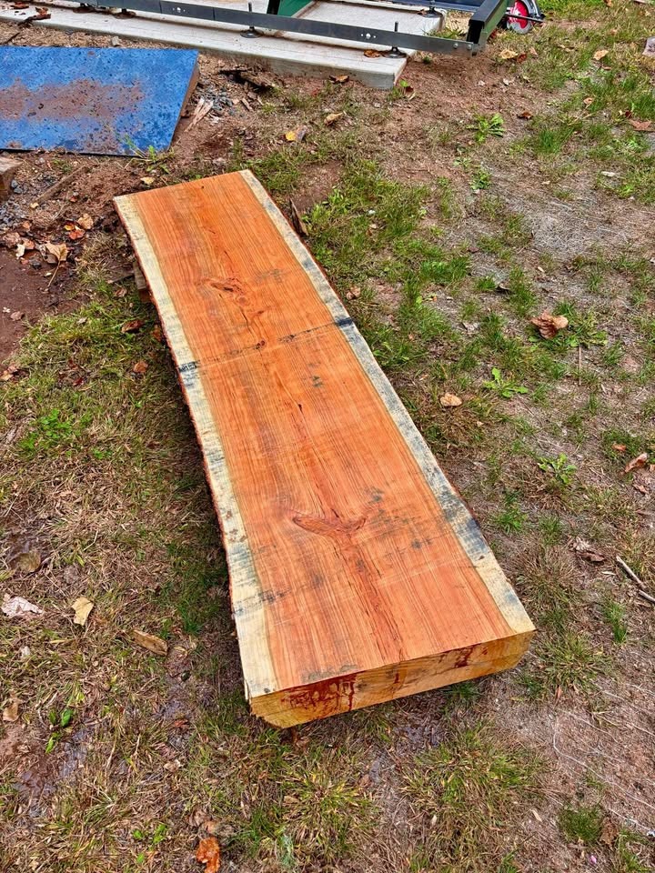 Gorgeous Kiln Dried Live Edge 12/4￼ Red Cherry Slabs - Image 1