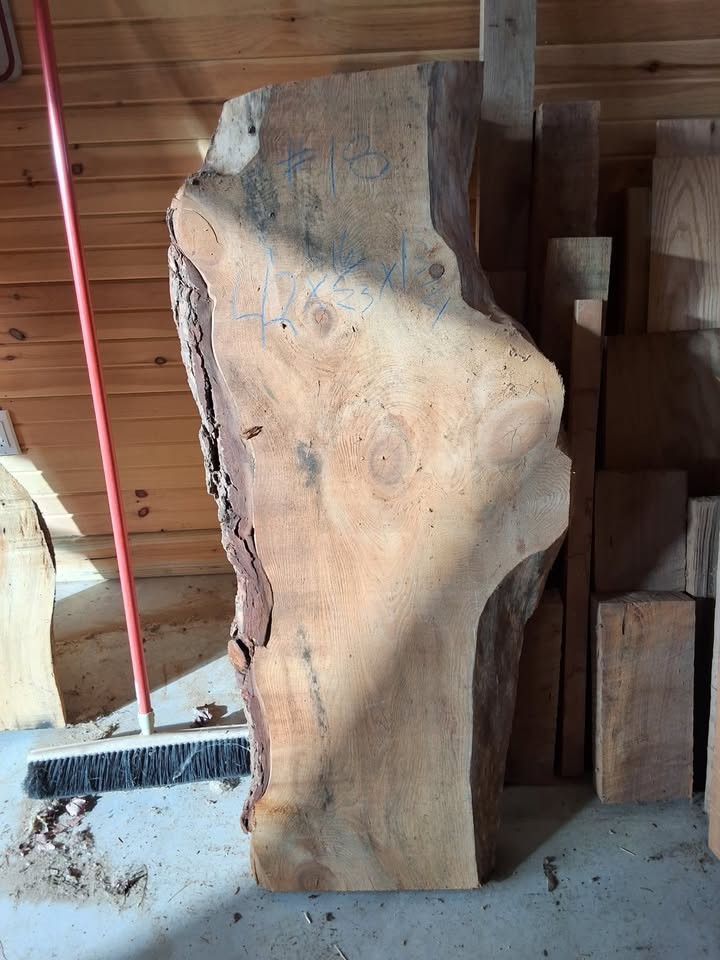 Rough Cut Live Edge Pine Wood Lumber Slab - Image 2