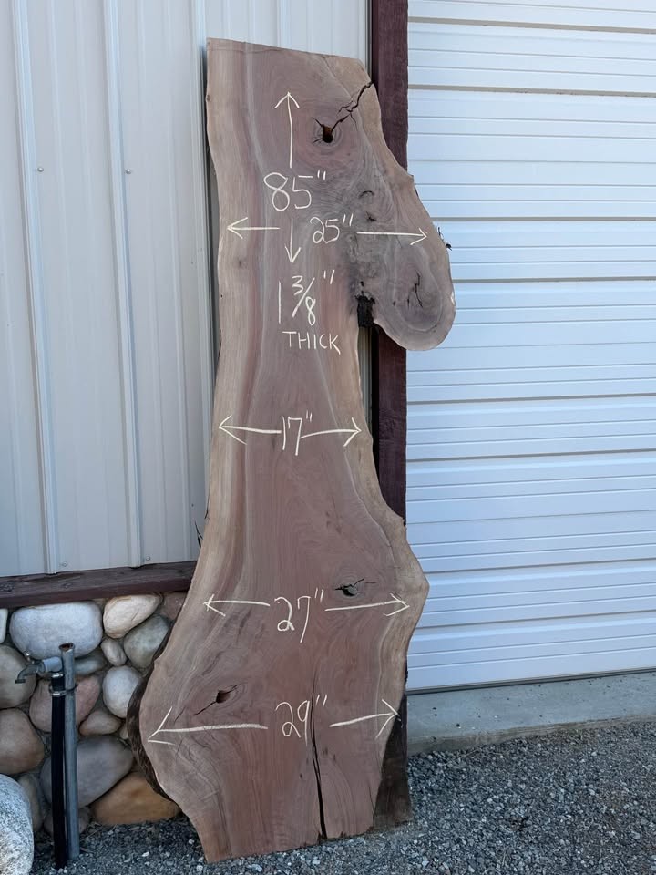 Live Edge Walnut Wood Slabs - Pair - Image 2